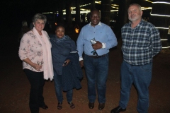Mesdames Ronel Steyn and Patricia Nomvela with Mr Felix Nomvela (circuit manager, department of education) and Mr Magnus Steyn (principal, Merensky High School).